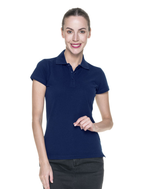 Promostars POLO Damen LADIES` HEAVY NAVY BLUE Stickerei, Siebdruck