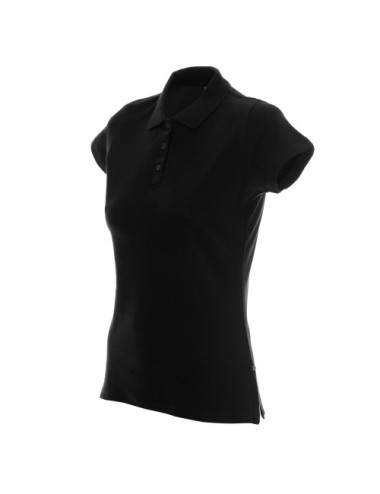 Damen-Poloshirt in schwerem Schwarz von Promostars