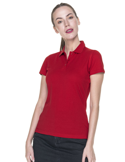 Promostars POLO Damskie LADIES' HEAVY CZERWONY haft nadruk sitodruk