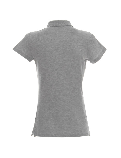 Promostars POLO Women`s LADIES` HEAVY LIGHT GRAY MELANGE embroidery print