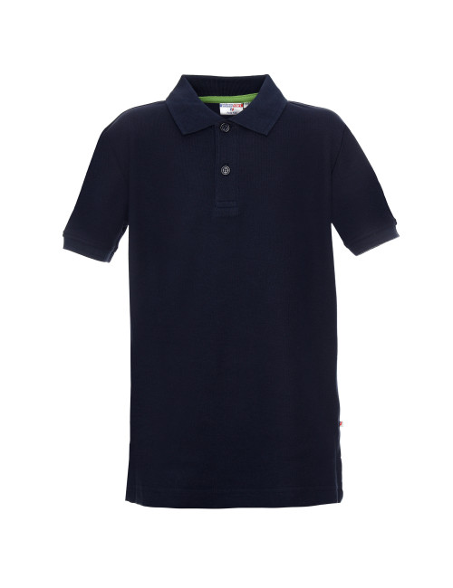 Promostars POLO Kinder KID NAVY BLUE Stickerei DTF-Druck, Siebdruck-Logo
