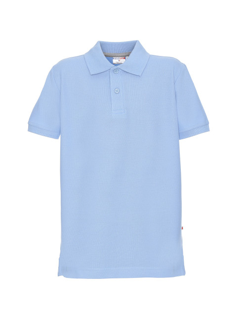 Promostars POLO Children`s KID BLUE print screen print logo DTG print