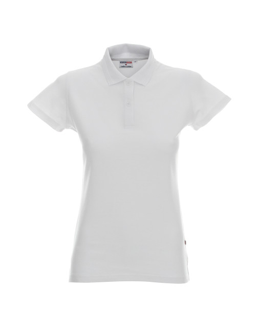 Promostars POLO Damska LADIES' COTTON BIAŁY haft sitodruk logo nadruk
