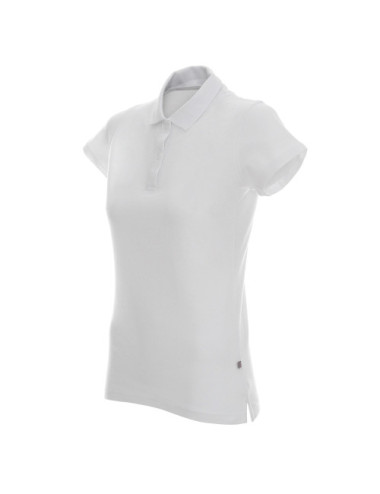 Damen-Poloshirt aus Baumwolle in Weiß von Promostars