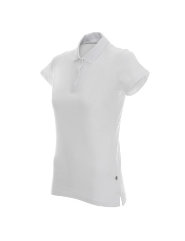 Promostars POLO Damska LADIES' COTTON BIAŁY haft sitodruk logo nadruk