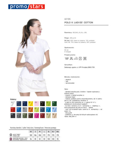 Damen-Poloshirt aus Baumwolle in Weiß von Promostars