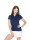 Damen-Baumwollpolo, hellmarineblau Promostars