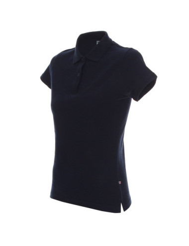 Damen-Poloshirt aus Baumwolle in Marineblau von Promostars
