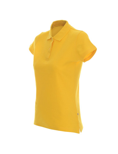 Promostars POLO Women`s LADIES` COTTON YELLOW embroidery silkscreen logo print