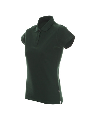 Promostars POLO Women`s LADIES` COTTON BOTTLE GREEN embroidery print