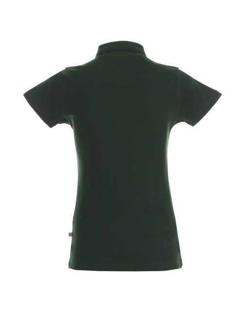Promostars POLO Damen LADIES` COTTON BOTTLE GREEN Stickereidruck