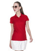 Promostars POLO Damen LADIES` COTTON RED gesticktes Siebdrucklogo