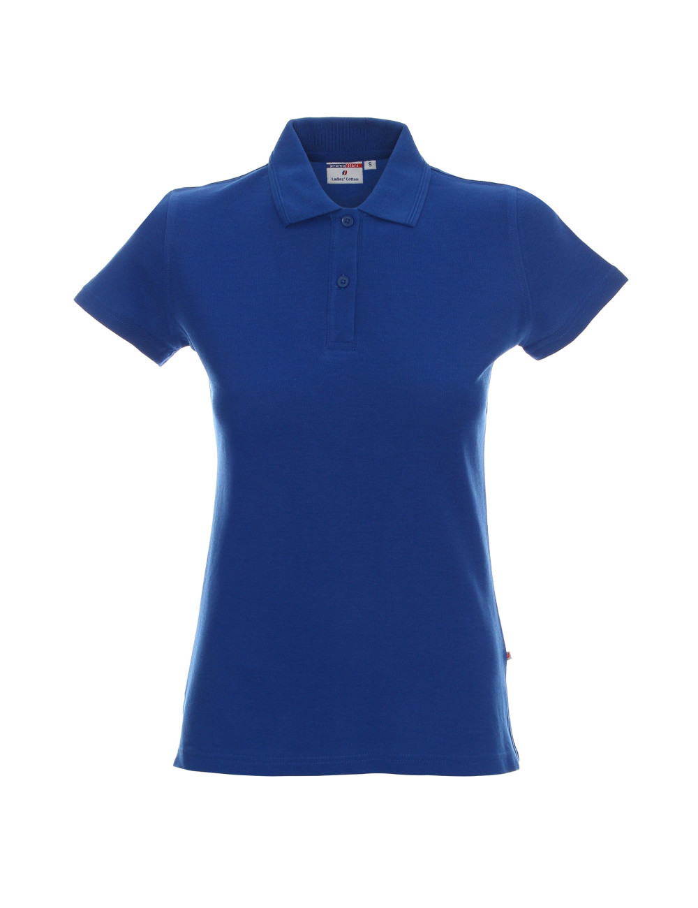 Damen-Poloshirt aus Baumwolle in Kornblumenblau von Promostars