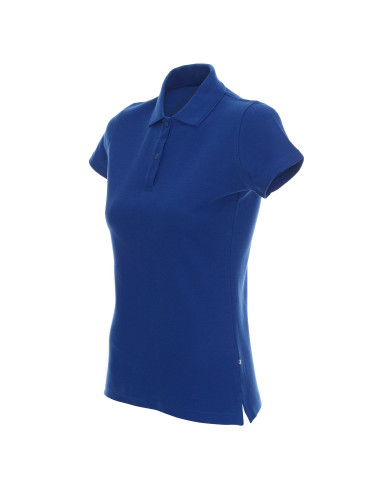 Promostars POLO Women`s LADIES` COTTON CORNFLOWER embroidery silkscreen print