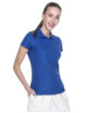 2Damen-Poloshirt aus Baumwolle in Kornblumenblau von Promostars