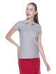 Promostars POLO Damska LADIES' COTTON JASNY SZARY MELANŻ transfer logo