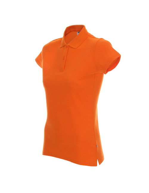 Promostars POLO Women`s LADIES` COTTON ORANGE embroidery silkscreen logo