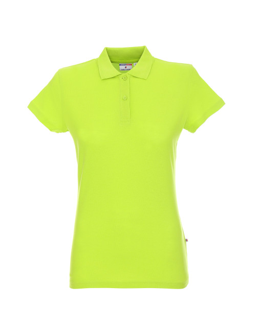 Promostars POLO Damen LADIES` COTTON LIME Stickerei-Siebdruck-Logo