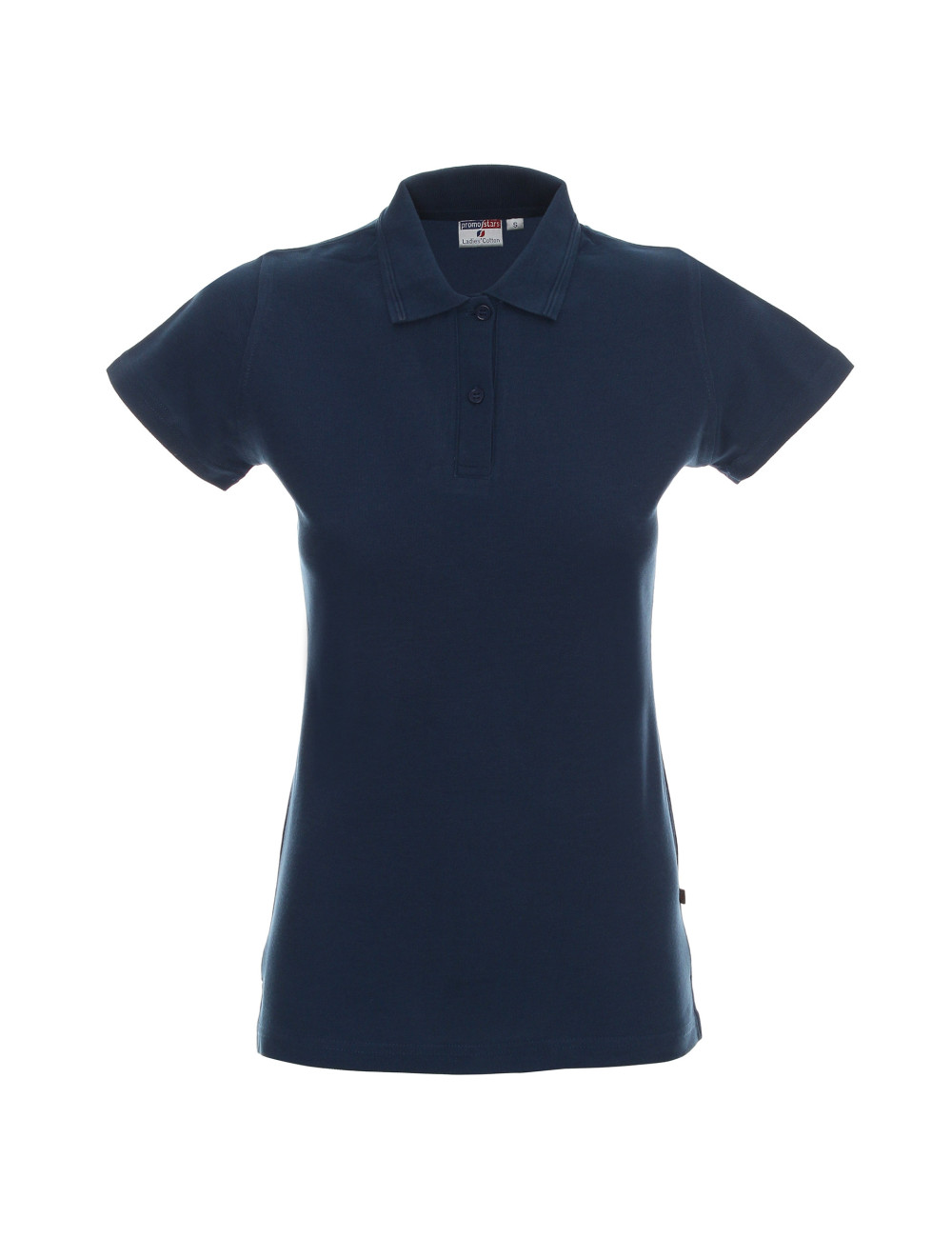 Damen-Poloshirt aus Baumwolle, dunkelblau, Promostars