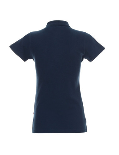 Damen-Poloshirt aus Baumwolle, dunkelblau, Promostars
