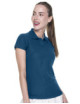 2Damen-Poloshirt aus Baumwolle, dunkelblau, Promostars
