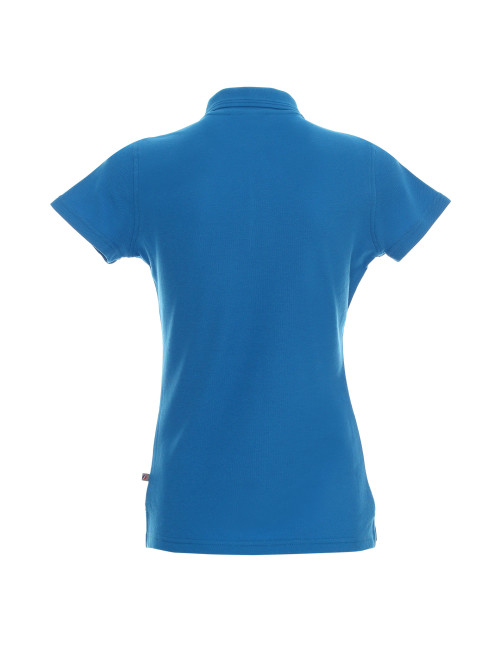 Promostars POLO Damen LADIES` COTTON BLAU gesticktes Siebdrucklogo