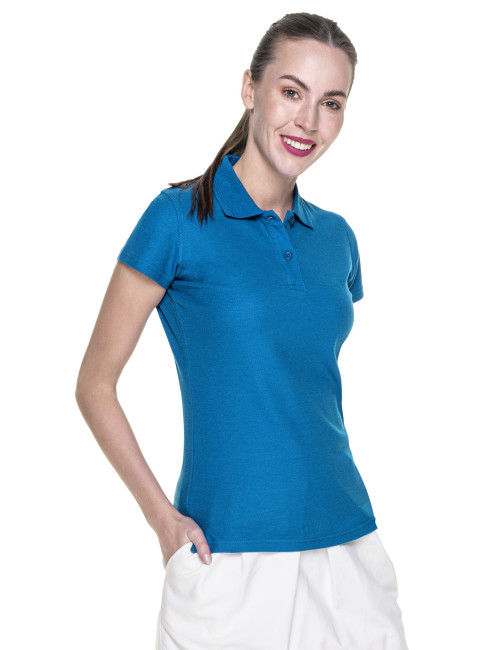 Promostars POLO Damska LADIES' COTTON NIEBIESKI haft sitodruk logo