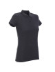 Promostars Women`s POLO LADIES` COTTON DARK GRAY MELANGE embroidered logo
