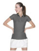 2Damen-Poloshirt aus Baumwolle in Grau von Promostars