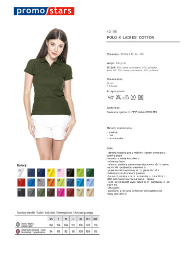 Damen-Poloshirt aus Baumwolle in Khaki von Promostars