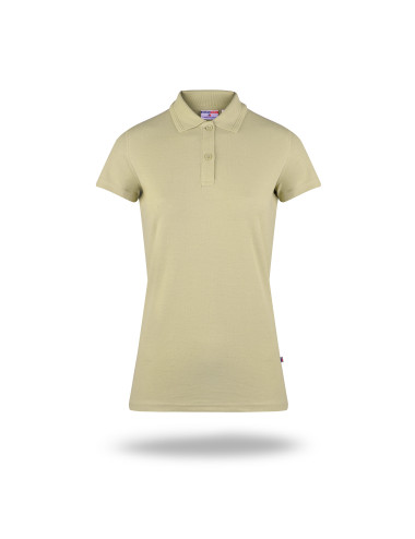Promostars POLO Damen LADIES` COTTON BEIGE LATTE Stickerei-Siebdruck-Logo