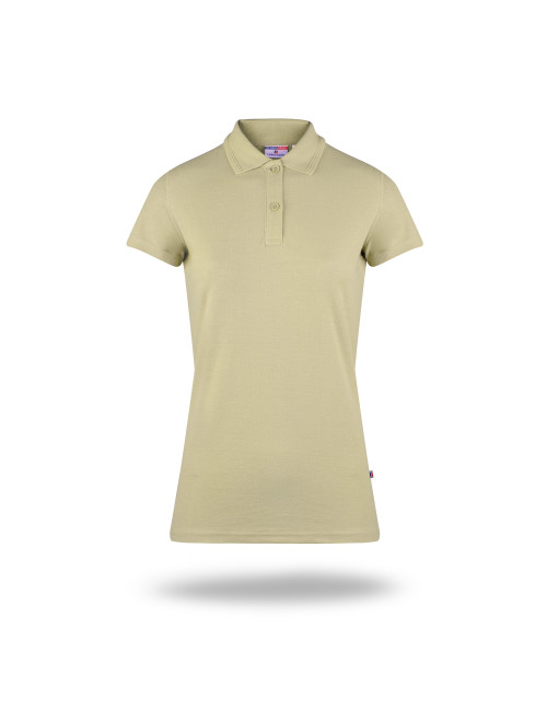 Promostars POLO Damska LADIES' COTTON BEŻOWY LATTE haft sitodruk logo