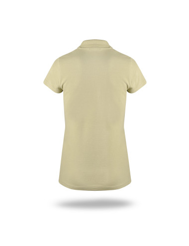 Promostars POLO Damen LADIES` COTTON BEIGE LATTE Stickerei-Siebdruck-Logo