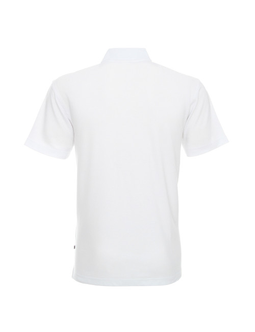 Promostars Men`s POLO COTTON WHITE logo screenprint embroidery