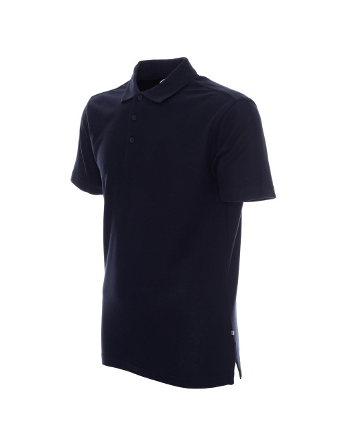 Promostars Men`s POLO COTTON NAVY DTG print silkscreen logo embroidery