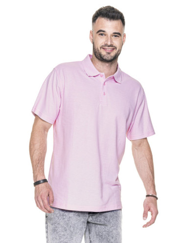 Men's cotton candy pink polo Promostars