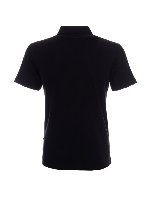 Promostars POLO Męska COTTON CZARNY nadruk haft sitodruk logo transfer