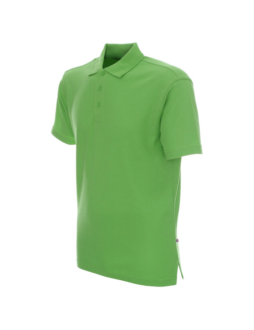 Promostars Men`s POLO COTTON LIGHT GREEN logo print silkscreen embroidery
