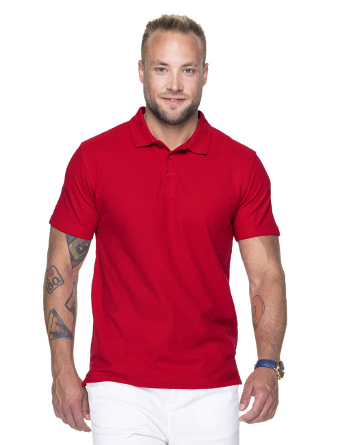 Promostars POLO M COTTON CZERWONY nadruk haft sitodruk logo transfer