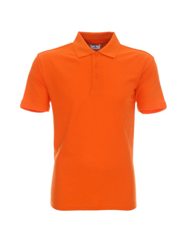 Promostars POLO Herren COTTON ORANGE Stickdruck, Siebdruck-Logo