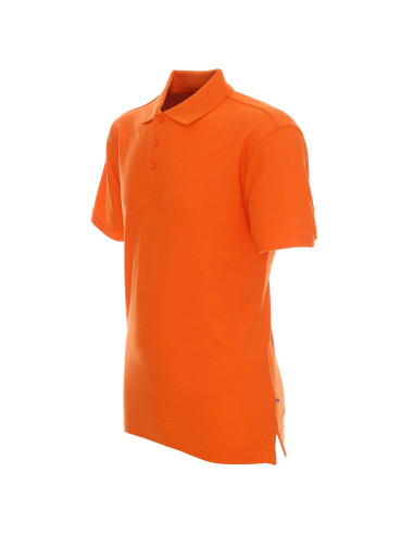 Promostars POLO Herren COTTON ORANGE Stickdruck, Siebdruck-Logo