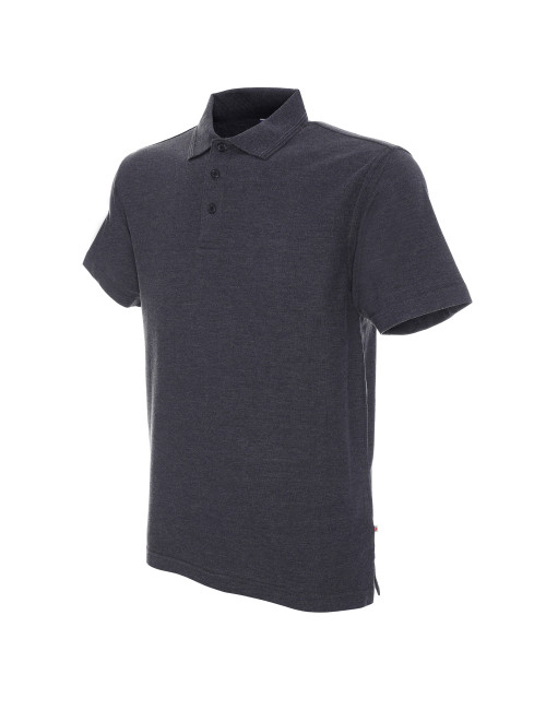 Promostars Men`s POLO COTTON DARK GRAY MELANGE printed embroidery silkscreen