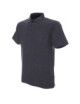 2Herren-Poloshirt aus Baumwolle, dunkelgrau meliert, Promostars