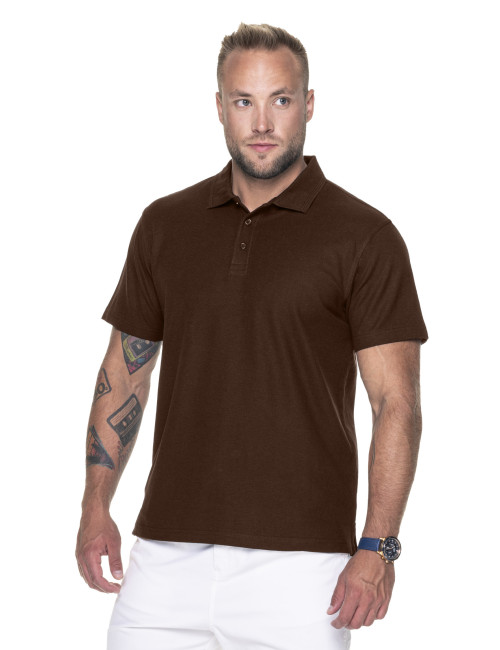 Promostars Men`s POLO COTTON DARK BROWN print embroidery logo screen printing
