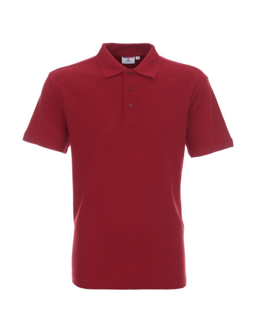 Promostars POLO Herren COTTON BURGUNDY Print Stickerei Logo Siebdruck