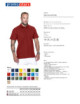 2Herren-Poloshirt aus bordeauxroter Baumwolle von Promostars