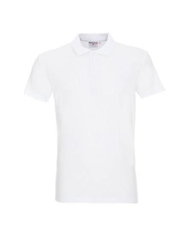 Promostars POLO Herren COTTON SLIM WHITE Aufdruck, Siebdruck, Logo, Stickerei