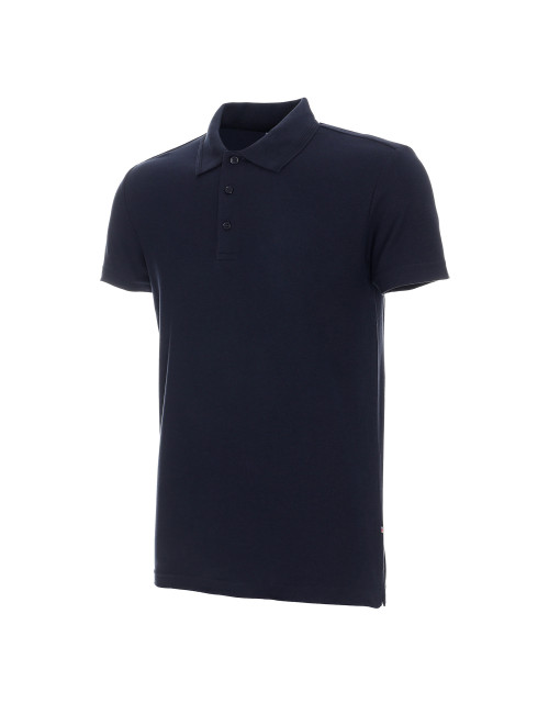 Promostars POLO Herren COTTON SLIM NAVY BLUE Stickerei-Siebdruck-Logo