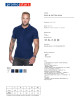 Promostars POLO Herren COTTON SLIM NAVY BLUE Stickerei-Siebdruck-Logo