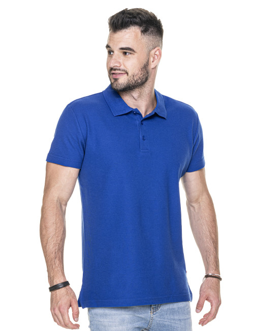 Promostars Men`s POLO COTTON SLIM CORNFLOWER Embroidery Screen Print Logo